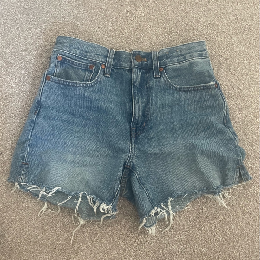 Madewell Relaxed Mid Length Denim Shorts midi cutoff (please read description)